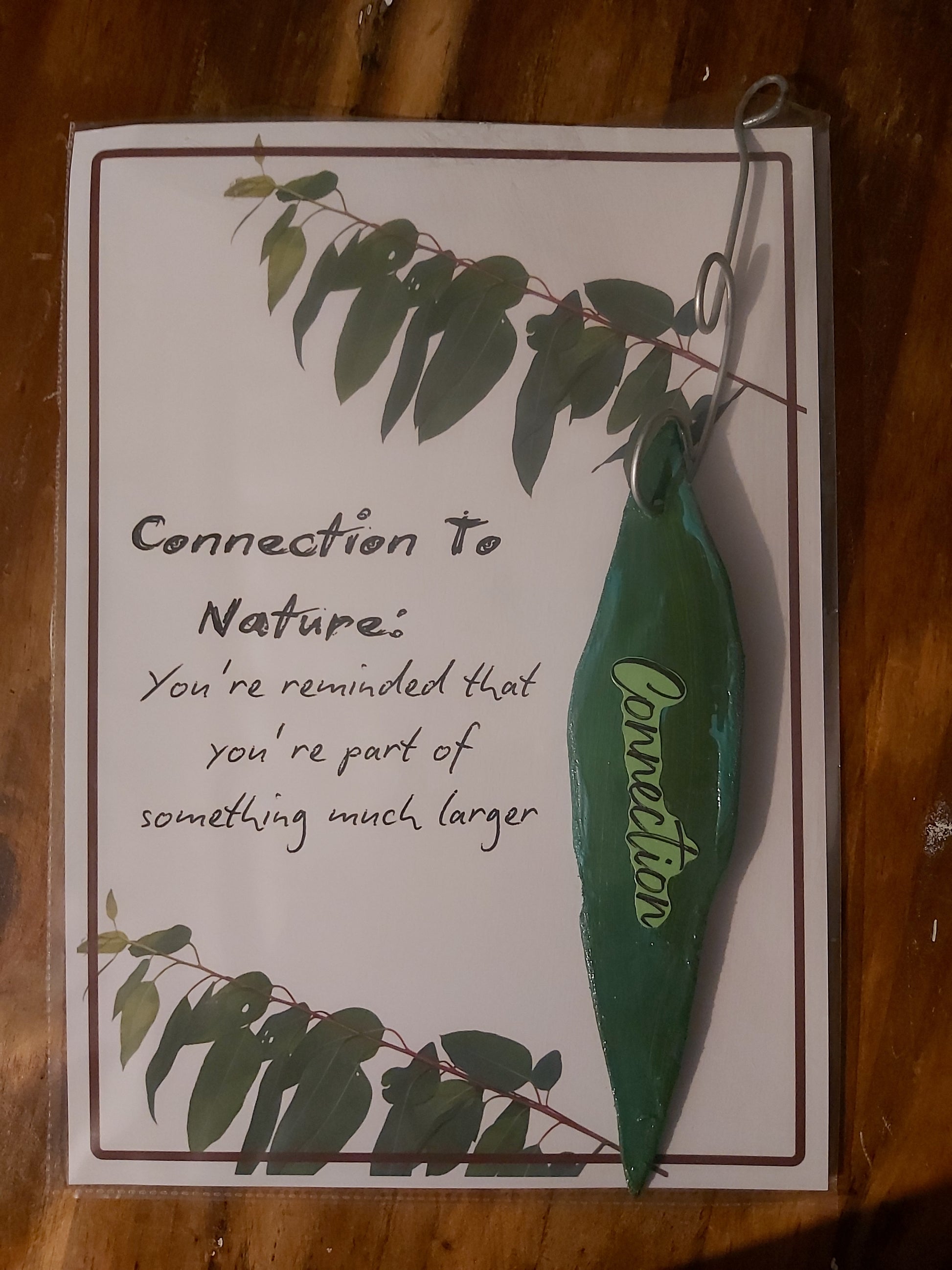 <img src="connection to nature inspirational quote.jpg" alt="Hand-painted gum leaf with inspirational quote - you are reminded that you are a part of something much larger A4 giftable wall art print">