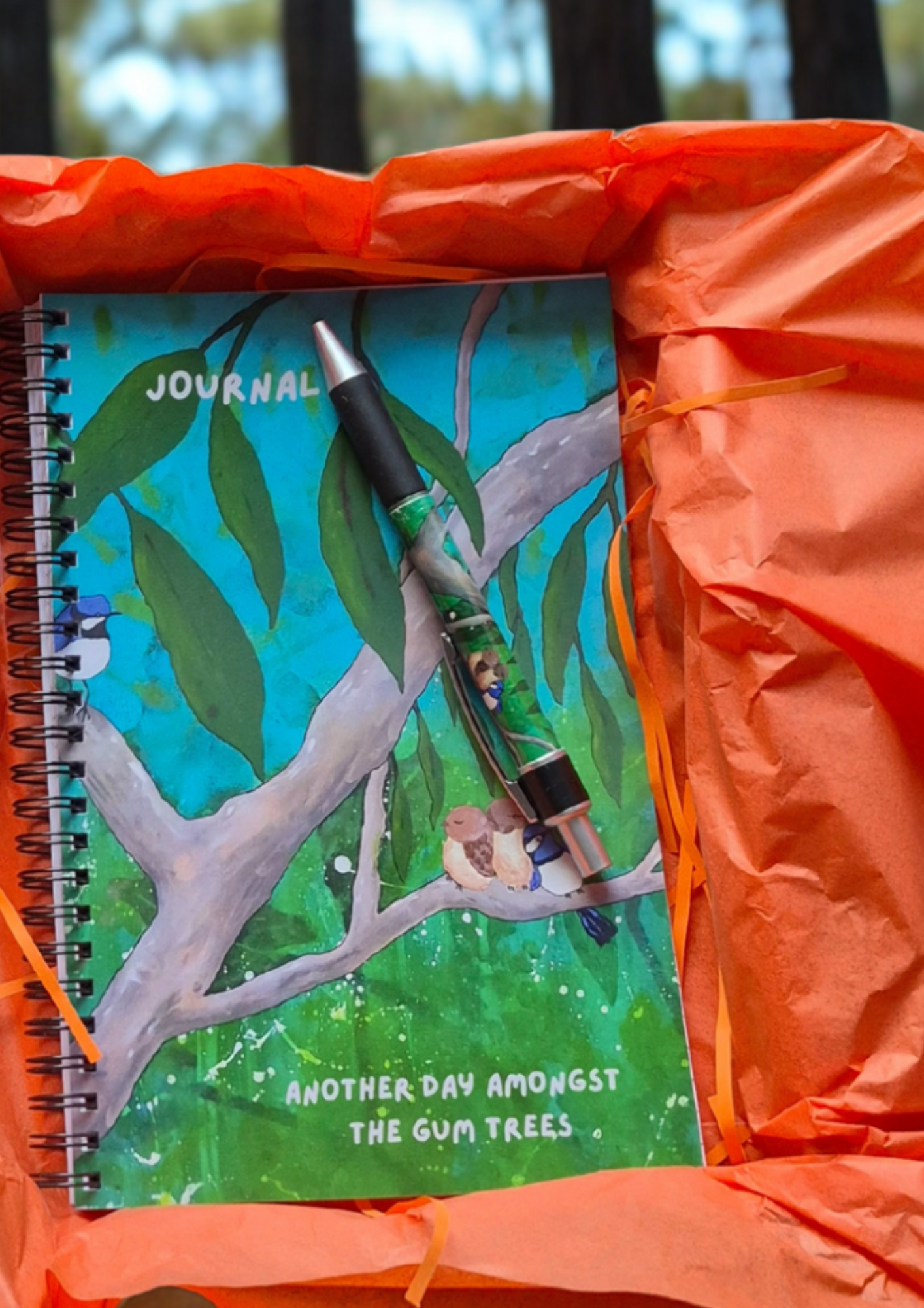 Superb Fairy Wrens in the Gum Trees journal gift box