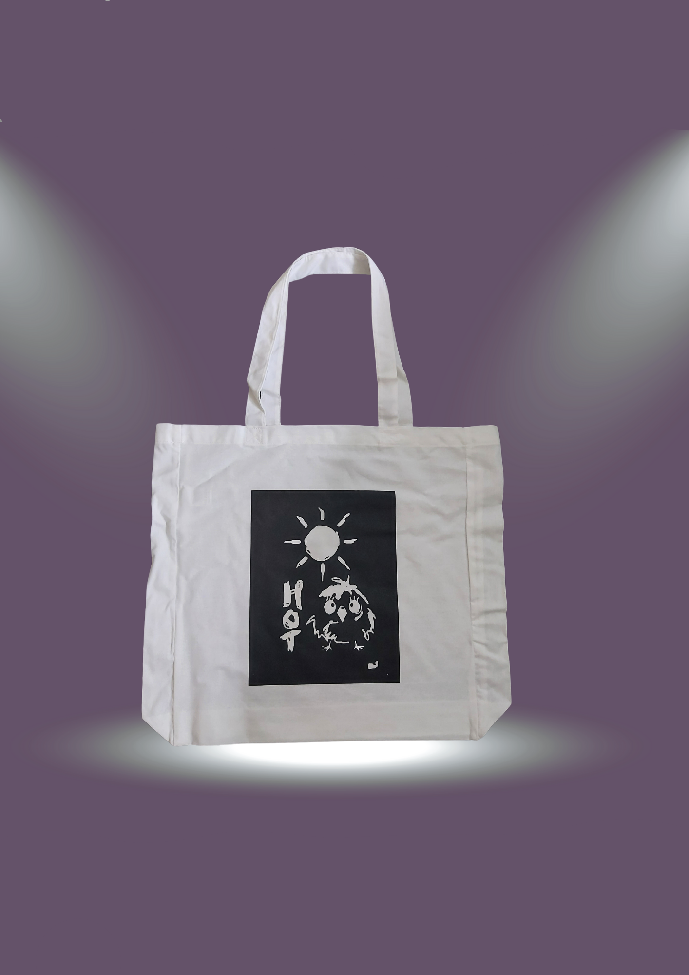 Hot Chick White cotton tote bag - color your own