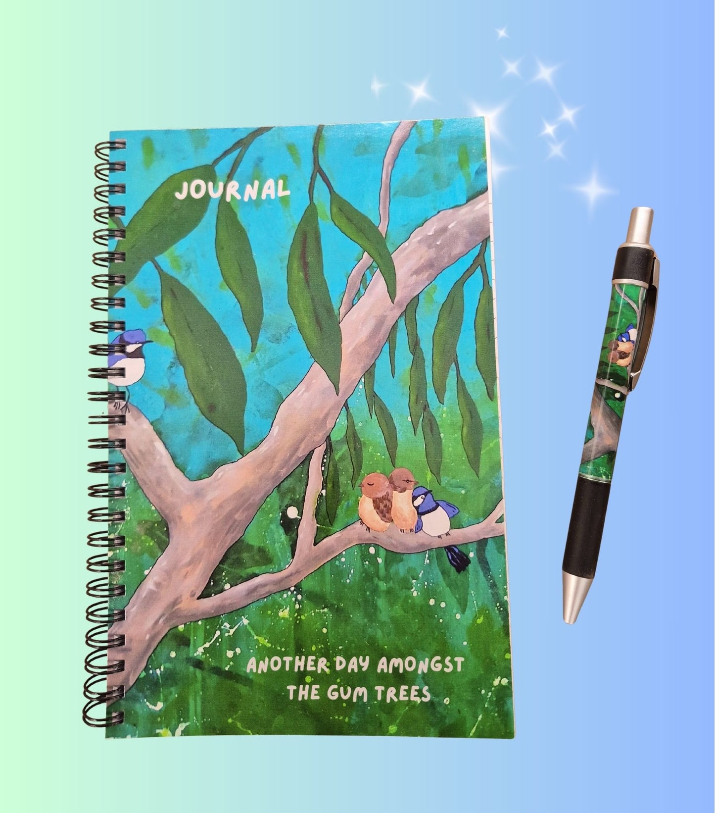 Superb Fairy Wrens in the Gum Trees journal gift box