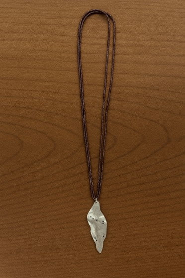 sterling silver gum leaf beaded necklace australia